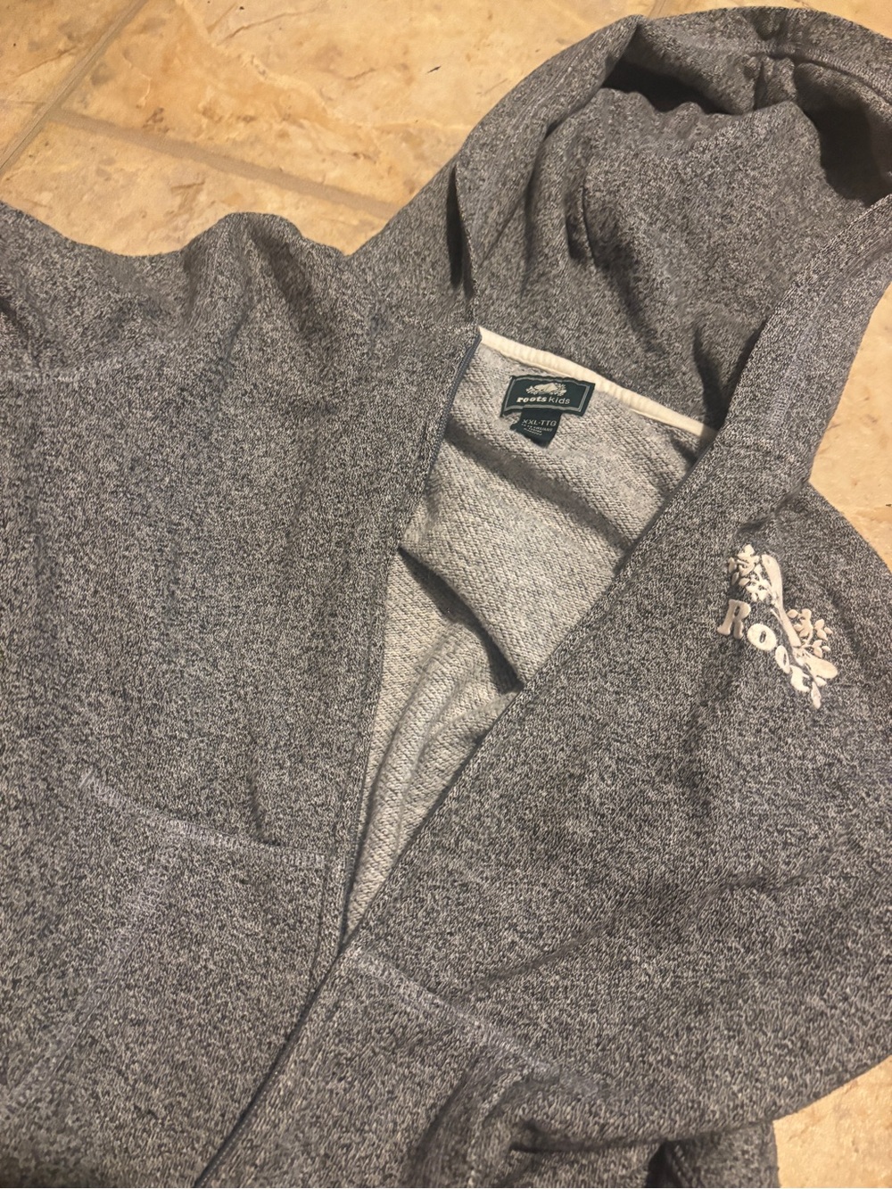 Roots Heather Gray Full-Zip Hooded Jacket